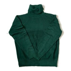 Women’s size medium dark green long sleeve turtleneck knit sweater-NWOT